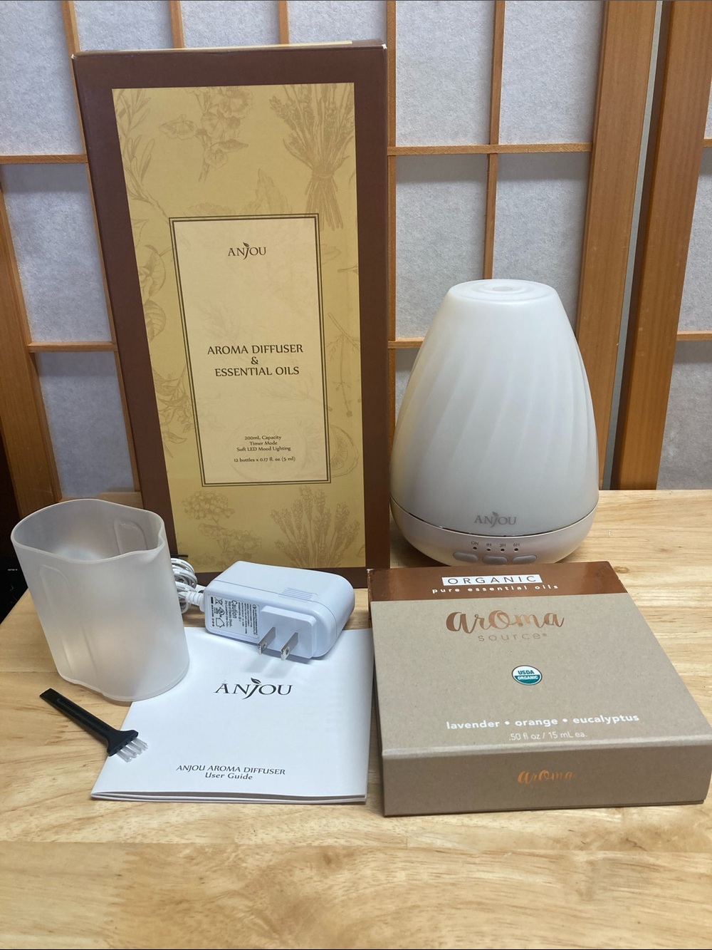 Anjou Aroma Diffuser and Organic Pure Essential Oils